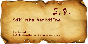 Sántha Verbéna névjegykártya